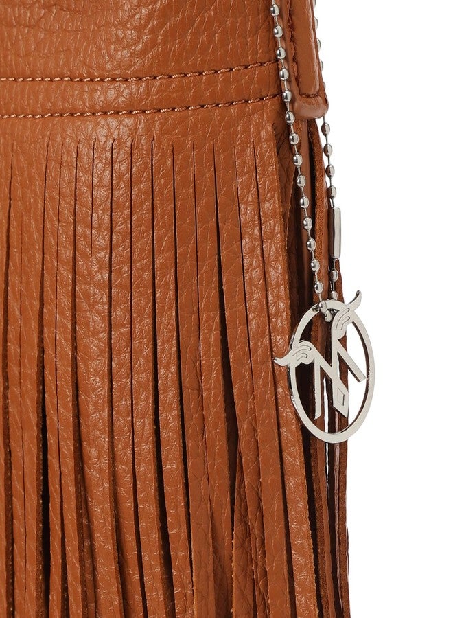 MONROW Tan Solid Cross-body Sling Bag with Adjustable Strap for Women - Image 5
